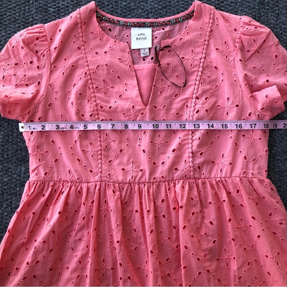Knox Rose eyelet babydoll tiered dress size small - Picture 5 of 8